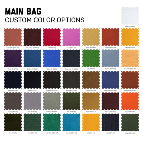 Main Bag custom color options